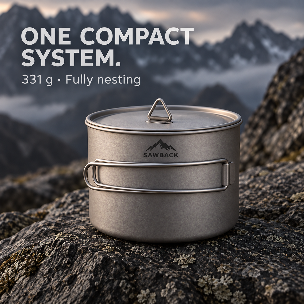 Sawback 900 mL Titanium Trail Pot