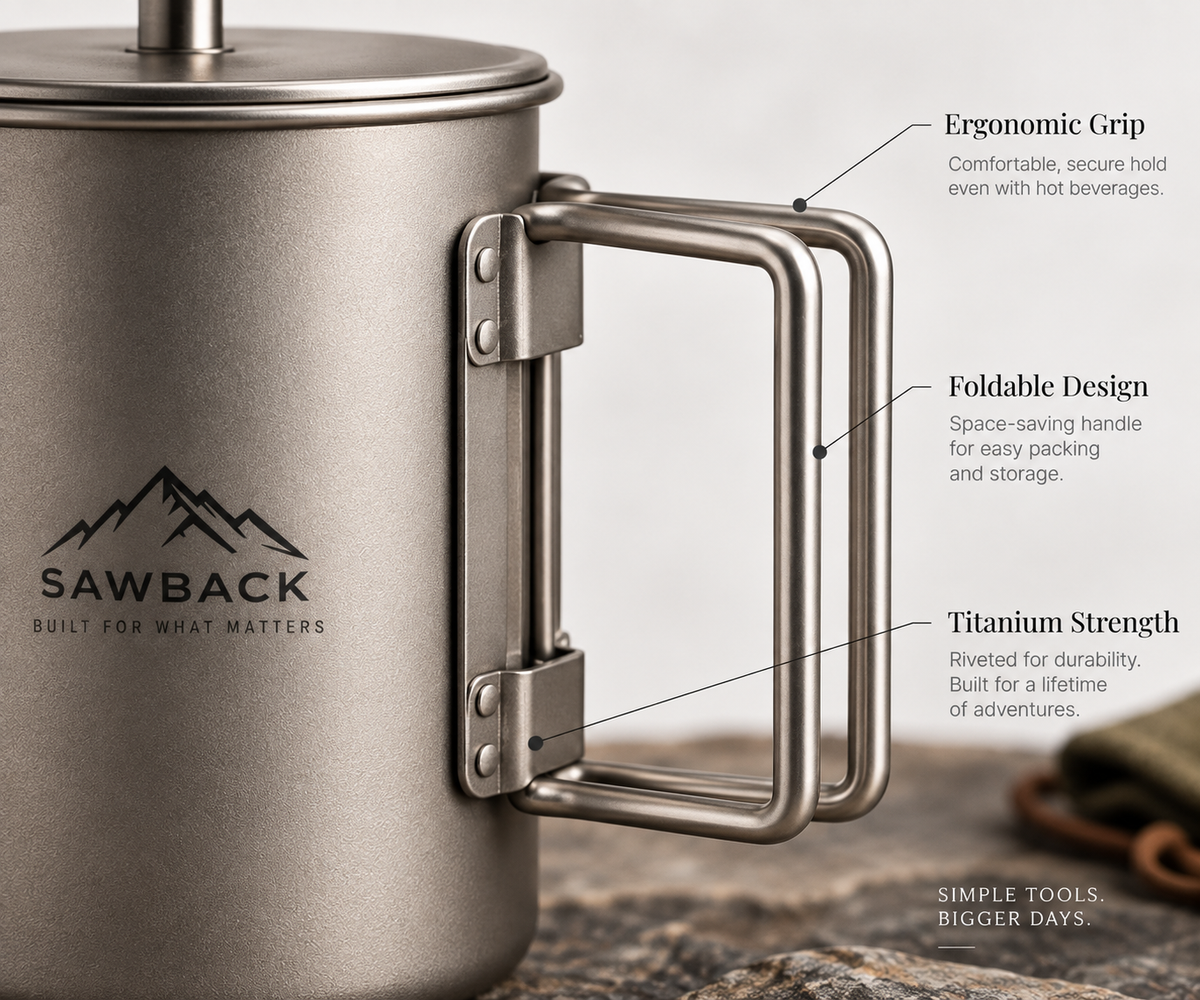 Sawback 750 mL Titanium Camp French Press